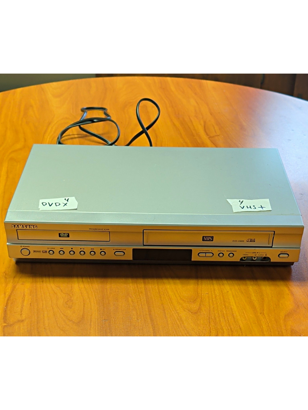 Samsung DVD-V4600 VCR/DVD Dual Deck Progressive Scan VHS Works *DVD Doesn't